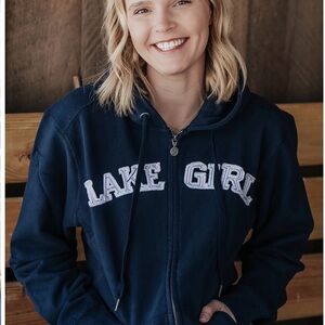 Lake Girl Women's Navy Hoodie